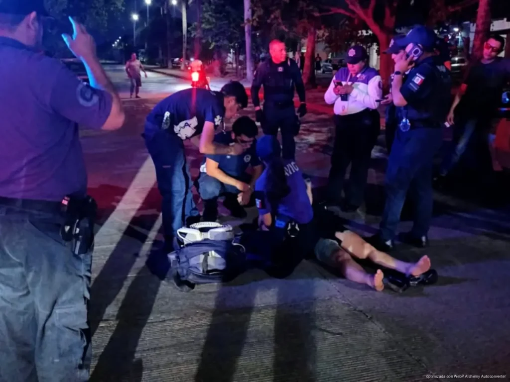 Alerta por mujer atropellada provoca movilización de paramédicos y policías en Cancún