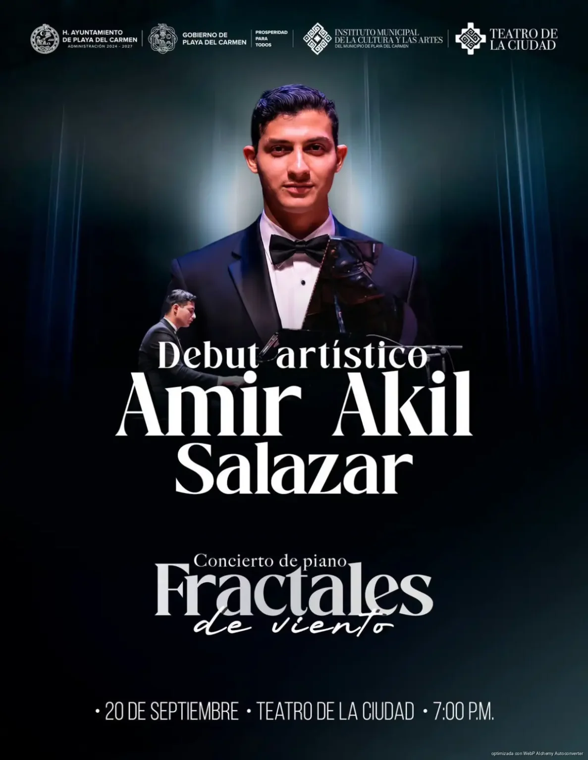 Amir Akil debuta en Playa del Carmen con piano, Rachmaninof, ABBA y Radiohead