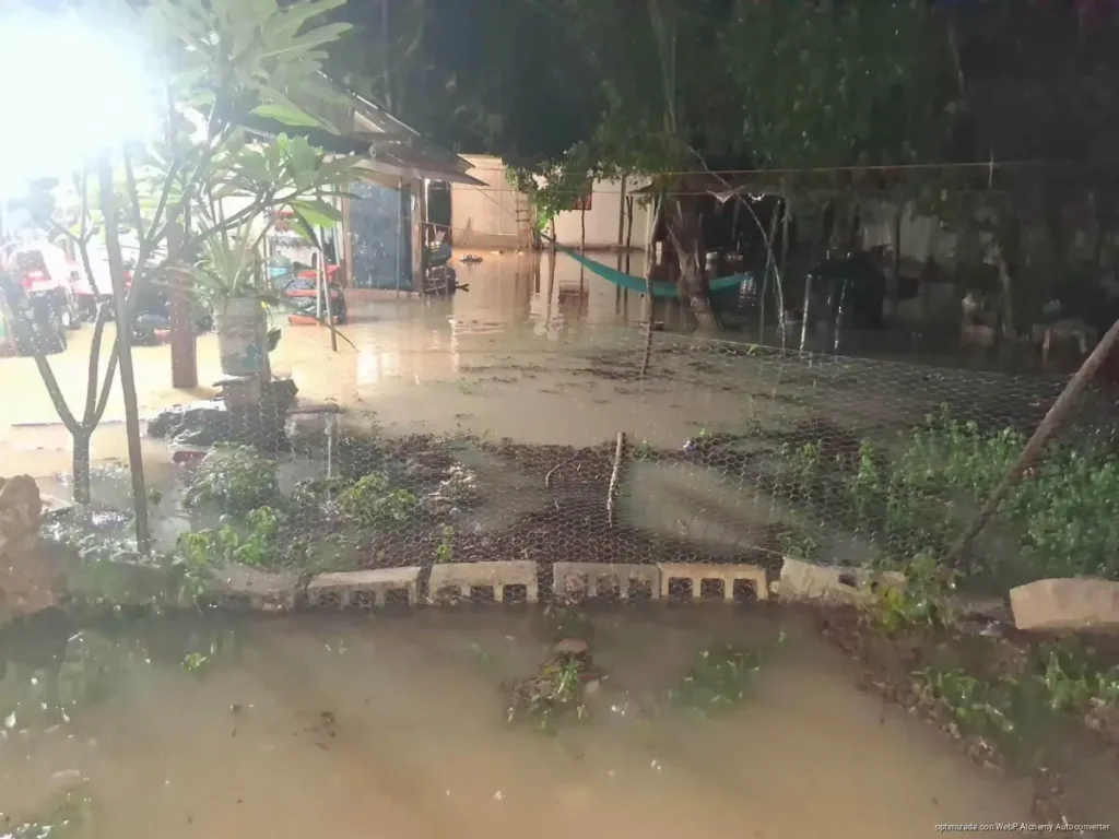 Pavimentación agrava inundaciones en viviendas de Bacalar tras las lluvias